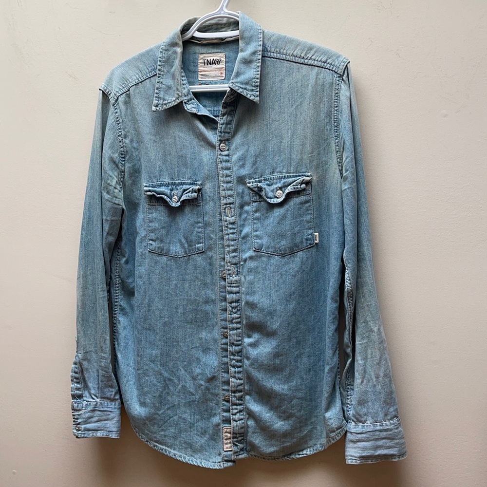 Aritiza denim button-up